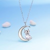 image:imageNONNYL Necklace for Women Gifts Sterling Silver Genuine White Freshwater Cultured Pearls Pendant Necklaces Christmas Gifts for Mom Wife Girlfriend Her Anniversary Birthday Fine Jewelry NO1956
