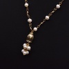 image:imageNONNYL Pearl Necklace for Women Gifts Genuine White Freshwater Cultured Pearls Pendant Necklaces Christmas Gifts for Mom Wife Girlfriend Her Anniversary Birthday Fine Jewelry NO3582