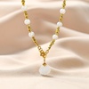 image:imageNONNYL Pearl Necklace for Women Gifts Sterling Silver Genuine White Freshwater Cultured Pearls Pendant Necklaces Christmas Gifts for Mom Wife Girlfriend Her Anniversary Birthday Fine Jewelry NO3612