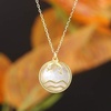 image:imageNONNYL Pearl Necklace for Women Gifts Sterling Silver Genuine White Freshwater Cultured Pearls Pendant Necklaces Christmas Gifts for Mom Wife Girlfriend Her Anniversary Birthday Fine Jewelry NO1934