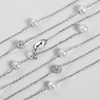 image:imageNONNYL Pearl Necklace for Women Gifts Sterling Silver Genuine White Freshwater Cultured Pearls Pendant Necklaces Christmas Gifts for Mom Wife Her Anniversary Birthday Fine Jewelry NO4998