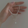 image:imageNONNYL Pearl Necklace for Women Gifts Sterling Silver Genuine White Freshwater Cultured Pearls Pendant Necklaces Gifts for Mom Wife Her Christmas Anniversary Birthday Fine Jewelry NO4996