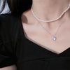 image:imageNONNYL Pearl Necklace for Women Gifts Sterling Silver Genuine White Freshwater Cultured Pearls Pendant Necklaces Gifts for Mom Wife Her Christmas Anniversary Birthday Fine Jewelry NO5000