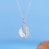 image:imageNONNYL Pearl Necklace for Women Gifts Sterling Silver Genuine White Freshwater Cultured Pearls Pendant Necklaces Gifts for Mom Wife Her Christmas Anniversary Birthday Fine Jewelry NO1962