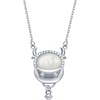 image:imageNONNYL Pearl Necklace for Women Gifts Sterling Silver Genuine White Freshwater Cultured Pearls Pendant Necklaces Christmas Gifts for Mom Wife Girlfriend Her Anniversary Birthday Fine Jewelry NO1969