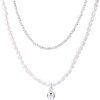 image:imageNONNYL Pearl Necklace for Women Gifts Sterling Silver Genuine White Freshwater Cultured Pearls Pendant Necklaces Gifts for Mom Wife Her Christmas Anniversary Birthday Fine Jewelry NO5002