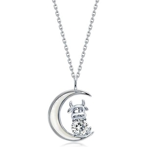 image:imageNONNYL Necklace for Women Gifts Sterling Silver Genuine White Freshwater Cultured Pearls Pendant Necklaces Christmas Gifts for Mom Wife Girlfriend Her Anniversary Birthday Fine Jewelry NO1956
