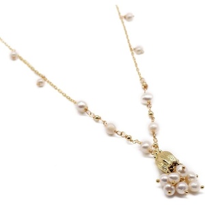 image:imageNONNYL Pearl Necklace for Women Gifts Genuine White Freshwater Cultured Pearls Pendant Necklaces Christmas Gifts for Mom Wife Girlfriend Her Anniversary Birthday Fine Jewelry NO3582