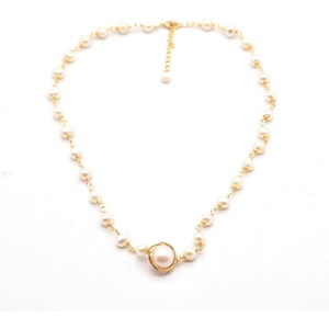 image:imageNONNYL Pearl Necklace for Women Gifts Sterling Silver Genuine White Freshwater Cultured Pearls Pendant Necklaces Christmas Gifts for Mom Wife Girlfriend Her Anniversary Birthday Fine Jewelry NO3588