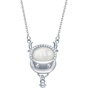 image:imageNONNYL Pearl Necklace for Women Gifts Sterling Silver Genuine White Freshwater Cultured Pearls Pendant Necklaces Christmas Gifts for Mom Wife Girlfriend Her Anniversary Birthday Fine Jewelry NO1969