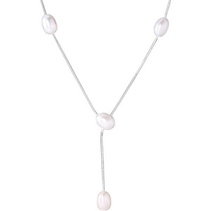 image:imageNONNYL Pearl Necklace for Women Gifts Sterling Silver Genuine White Freshwater Cultured Pearls Pendant Necklaces Christmas Gifts for Mom Wife Girlfriend Her Anniversary Birthday Fine Jewelry NO3579