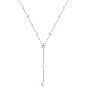 image:imageNONNYL Pearl Necklace for Women Gifts Sterling Silver Genuine White Freshwater Cultured Pearls Pendant Necklaces Christmas Gifts for Mom Wife Girlfriend Her Anniversary Birthday Fine Jewelry NO3609