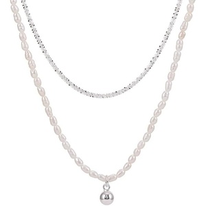 image:imageNONNYL Pearl Necklace for Women Gifts Sterling Silver Genuine White Freshwater Cultured Pearls Pendant Necklaces Christmas Gifts for Mom Wife Her Anniversary Birthday Fine Jewelry NO5003