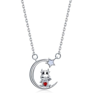 image:imageNONNYL Pearl Necklace for Women Gifts Sterling Silver Genuine White Freshwater Cultured Pearls Pendant Necklaces Gifts for Mom Wife Her Christmas Anniversary Birthday Fine Jewelry NO1955
