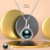 image:imageBlack Pearl Necklace Tahitian Cultured Pearl Pendant Necklaces for Women 910mm Round Black Pearls Sterling Silver 18 inch Chain  Fine Jewelry Gifts for Wife Girlfriend Mother