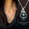 image:imageBlack Pearl Necklace Tahitian Cultured Pearl Pendant Necklaces for Womens 910mm Round Black Pearls Sterling Silver 18 inch Chain  Fine Jewelry Gifts for Women Wife Girlfriend Mother