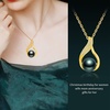 image:imageGifts for WomenTahitianBlackPearlNecklaceGift for Wife Wedding Birthday AnniversaryMom Girlfriend Her Mothers Day Valentines Day Christmas18K Gold Plated Sterling Silver Pearl Pendant NO039
