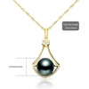 image:imageGifts for WomenTahitianBlackPearlNecklaceGift for Wife Wedding Birthday AnniversaryMom Girlfriend Her Mothers Day Valentines Day Christmas18K Gold Plated Sterling Silver Pearl Pendant NO021