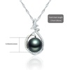 image:imageGifts for WomenTahitianBlackPearlNecklaceGift for Wife Wedding Birthday AnniversaryMom Girlfriend Her Mothers Day Valentines Day Christmas18K Gold Plated Sterling Silver Pearl Pendant NO001
