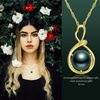 image:imageGifts for WomenTahitianBlackPearlNecklaceGift for Wife Wedding Birthday AnniversaryMom Girlfriend Her Mothers Day Valentines Day Christmas18K Gold Plated Sterling Silver Pearl Pendant NO019