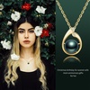 image:imageGifts for WomenTahitianBlackPearlNecklaceGift for Wife Wedding Birthday AnniversaryMom Girlfriend Her Mothers Day Valentines Day Christmas18K Gold Plated Sterling Silver Pearl Pendant NO040