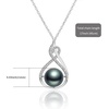 image:imageGifts for WomenTahitianBlackPearlNecklaceGift for Wife Wedding Birthday AnniversaryMom Girlfriend Her Mothers Day Valentines Day Christmas18K Gold Plated Sterling Silver Pearl Pendant NO010
