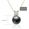 image:imageGifts for WomenTahitianBlackPearlNecklaceGift for Wife Wedding Birthday AnniversaryMom Girlfriend Her Mothers Day Valentines Day Christmas18K Gold Plated Sterling Silver Pearl Pendant NO020