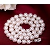 image:imageMothers Day Gifts Pearl Necklace Sterling Silver Plating 14K White Freshwater Cultured Pearl Strand  Pearl Choker Necklace  Jewelry for Women1011MM