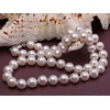 image:imageMothers Day Gifts Pearl Necklace Sterling Silver Plating 14K White Freshwater Cultured Pearl Strand  Pearl Choker Necklace  Jewelry for Women1011MM