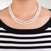 image:imageMothers Day Gifts Pearl Necklace Sterling Silver Plating 14K White Freshwater Cultured Pearl Strand  Pearl Choker Necklace  Jewelry for Women78MM