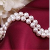 image:imageMothers Day Gifts Pearl Necklace Sterling Silver Plating 14K White Freshwater Cultured Pearl Strand  Pearl Choker Necklace  Jewelry for Women89MM