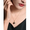 image:imageNONNYL 18K Gold Tahitian Black Pearl Necklaces for Women Round AAAA 10mm Pearls Real South Sea Cultured Pearl Pendant Necklace Fine Jewelry Gift for Womens Her Grandma Wife