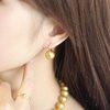 image:imageNONNYL 18K Yellow Gold Dangle Earrings  Real South Sea Golden Pearl Perfect for Women Birthday Anniversary Wedding