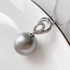 image:imageNONNYL Akoya Pearl Necklace for Women Pearls Pendant Necklace 910mm Round Pearl Grey Pendant 18 inch Sterling Silver Chain  Jewelry Gifts for Women Wife Mom Grandma Daughter