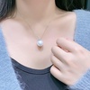 image:imageNONNYL Australian South Sea Pearl Necklace for Women Pearls Pendant Necklace 910mm Round Pearl White Sterling Silver Pendant 18 inch Chain  Jewelry Gifts for Women Wife Mom Grandma Daughter