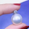 image:imageNONNYL Australian South Sea Pearl Necklace for Women Pearls Pendant Necklace 910mm Round Pearl White Sterling Silver Pendant 18 inch Chain  Jewelry Gifts for Women Wife Mom Grandma Daughter