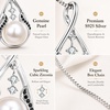 image:imageNONNYL Birthday Gifts for Women Wife Pearl NecklaceValentinees Gift for Her Grandma Mom on Christmas Day Mothers Day Wedding Gifts AnniversaryBright Silver