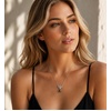 image:imageNONNYL Black Pearl Necklaces for Women With Genuine AAAA Quality Real Tahitian Cultured Pearl Pendant With Angels Design  18K Gold Plated 925 Sterling Silver Necklace