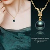 image:imageNONNYL Black Tahitian Cultured Real Pearl Pendant Necklaces for Women with Genuine AAA Quality 910mm Pearls  Platinum Gold Plated 925 Sterling Silver Necklace Fine Jewelry Gifts