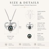 image:imageNONNYL Black and White Pearl Heart Pendant Necklace  Gift for Women Wife Wedding Birthday Anniversary  Mom Girlfriend Her on Mothers Day Valentines Day Christmas  18K Gold Plated Sterling SilverBlack Pearl Necklace