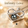 image:imageNONNYL Black and White Pearl Heart Pendant Necklace  Gift for Women Wife Wedding Birthday Anniversary  Mom Girlfriend Her on Mothers Day Valentines Day Christmas  18K Gold Plated Sterling SilverBlack Pearl Necklace