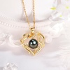 image:imageNONNYL Christmas Birthday Gifts for Women Pearl Heart Necklace Wife Mom Girlfriend Her Anniversary Mothers Day Valentines Jewelry Gifts Real 910mm Pearl Pendantblack pearl necklace