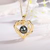 image:imageNONNYL Christmas Birthday Gifts for Women Pearl Heart Necklace Wife Mom Girlfriend Her Anniversary Mothers Day Valentines Jewelry Gifts Real 910mm Pearl Pendantblack pearl necklace