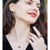image:imageNONNYL Gifts for Wife Anniversary 18K Gold Pearl Stud Earrings for Women Genuine Handpicked Nature Tahitian Black Pearls Earring Birthday Christmas Mothers Day Valentines Jewelry Gifts18K White Gold Plated Sterling Silver