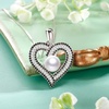 image:imageNONNYL Gifts for Women WifePearl Heart Pendant Necklace Birthday for Girlfriend Valentines Day for Wives Mothers Day for Mom Grandma Gifts for Her on Wedding Anniversary Christmas Fine JewelryFreshwater Cultured Pearl