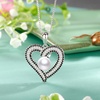 image:imageNONNYL Gifts for Women WifePearl Heart Pendant Necklace Birthday for Girlfriend Valentines Day for Wives Mothers Day for Mom Grandma Gifts for Her on Wedding Anniversary Christmas Fine JewelryFreshwater Cultured Pearl