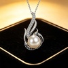 image:imageNONNYL Necklace Gifts for WomenMothers Day Gift for Mom Her Wife Coules GirlfriendGifts for Wife Women Wedding Birthday Anniversary Jewelry Christmas Day Valentines Gift Pearl NecklacesPhoenix Pendant white pearl