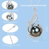image:imageNONNYL Necklace Gifts for WomenMothers Day Gift for Mom Her Wife Coules GirlfriendGifts for Wife Women Wedding Birthday Anniversary Jewelry Christmas Day Valentines Gift Pearl NecklacesTahitian Black Pearl Necklace