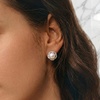 image:imageNONNYL Pearl Anniversary Birthday Gifts for Women Wife 925 Sterling Silver Freshwater Cultured Pearl Stud Earrings With CZ Dainty Flower Design Christmas Jewelry Gifts for Mom Her Wife Women