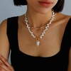 image:imageNONNYL Pearl Necklace for Women Gifts Genuine White Freshwater Cultured Pearls Pendant Necklaces Christmas Gifts for Mom Wife Girlfriend Her Anniversary Birthday Fine Jewelry NO11361